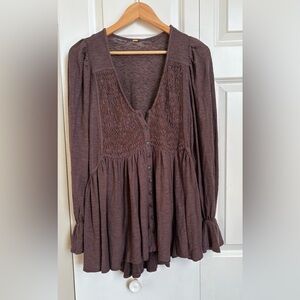 Free People / Plum Blouse / S or M
